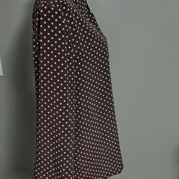 Susan Graver Black and White Polka Dot Blouse - Picture 5 of 9